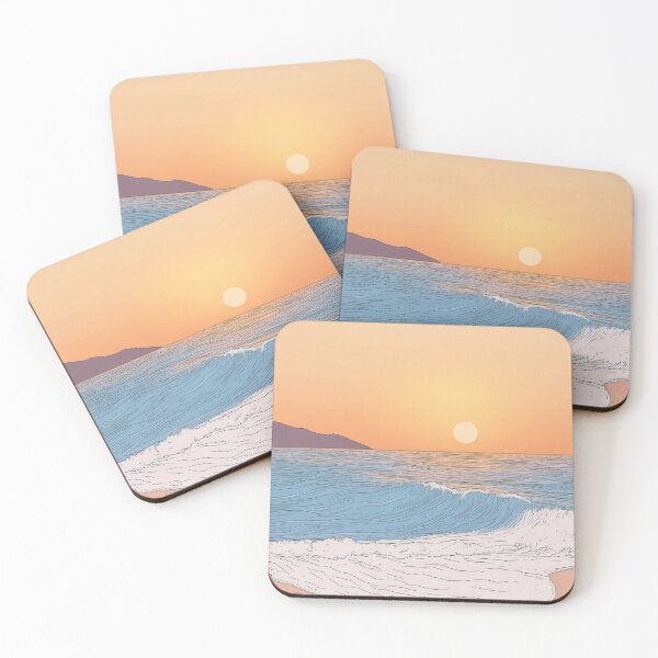 Item preview, Sun rising over ocean minimalist art designed and sold by ArtSE46.