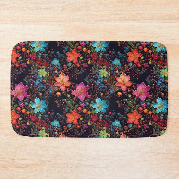 Item preview, Climbing vines with multicolor flowers and glowing berries  designed and sold by Designbes.