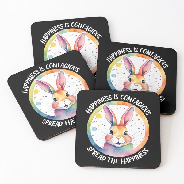 Item preview, Copy of Happiness is Contagious – Spread the Happiness Bunny Art designed and sold by moniowate.