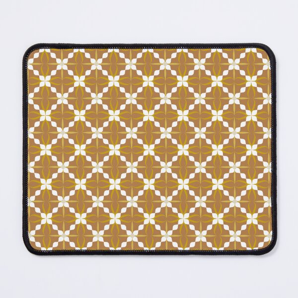 Item preview,  Seamless Floral Geometric Pattern with Golden Petal Motifs on Soft White Background designed and sold by ANGOON7455.