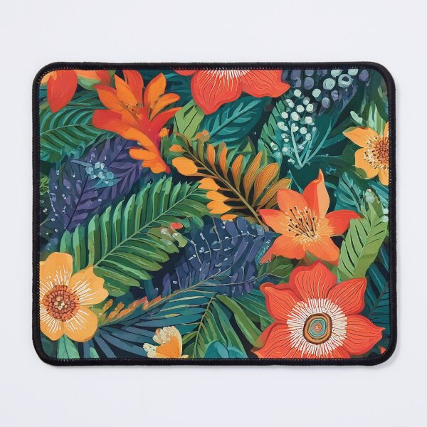 Item preview, Exotic fruit blossoms with leaves in vibrant style designed and sold by Designbes.