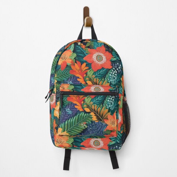 Item preview, Exotic fruit blossoms with leaves in vibrant style designed and sold by Designbes.