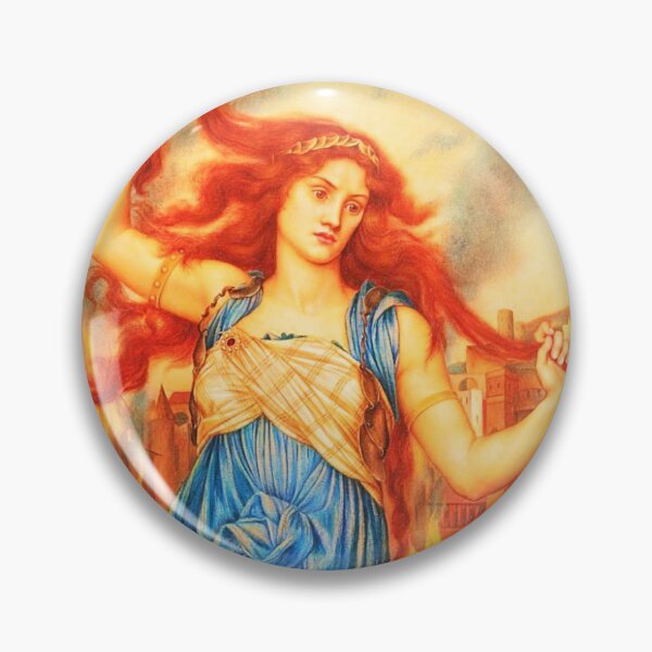 Item preview, Cassandra is a Pre Raphaelite Oil on Canvas Painting created by Evelyn De Morgan designed and sold by CristalleLisa.