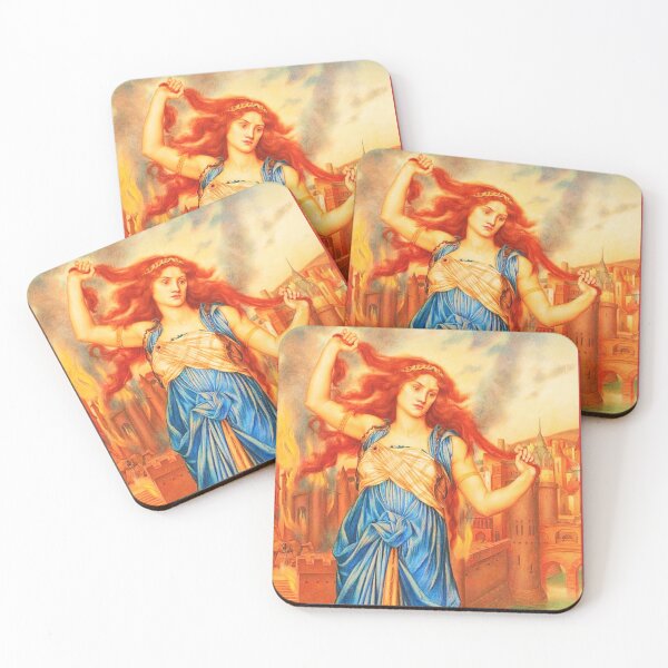 Item preview, Cassandra is a Pre Raphaelite Oil on Canvas Painting created by Evelyn De Morgan designed and sold by CristalleLisa.