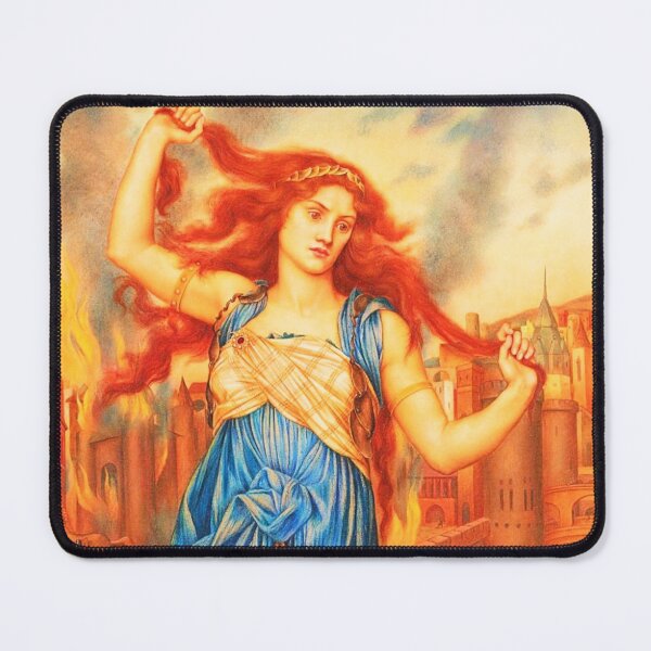 Item preview, Cassandra is a Pre Raphaelite Oil on Canvas Painting created by Evelyn De Morgan designed and sold by CristalleLisa.