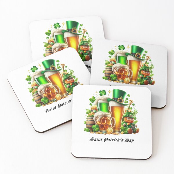 Item preview, St. Patrick's Day Design: Frothy Beers, Shamrocks, and Irish Leprechauns designed and sold by Stellar Worshop.