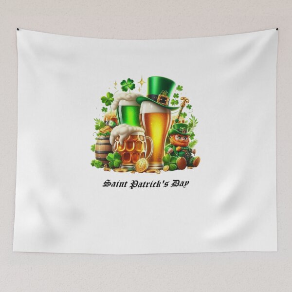 Item preview, St. Patrick's Day Design: Frothy Beers, Shamrocks, and Irish Leprechauns designed and sold by Stellar Worshop.