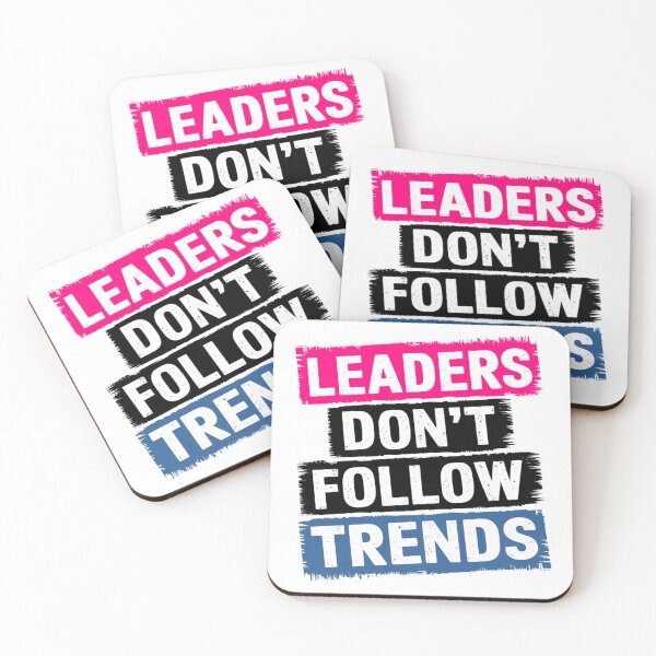 Item preview, Leaders Don’t Follow Trends Motivational Quote designed and sold by Taans-Creation.