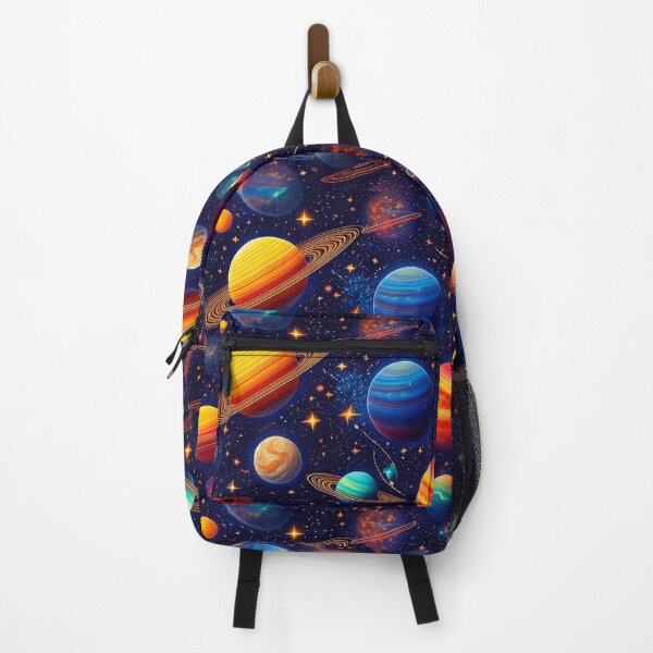 Item preview, Vibrant planets with glowing rings and abstract star constellations designed and sold by Designbes.