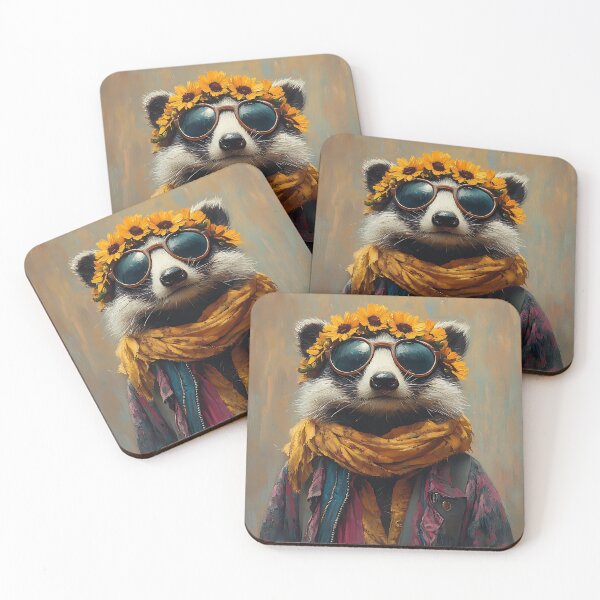 Item preview, Hippie Badger Wearing Sunglasses- Animal Art designed and sold by Chrisjeffries24.