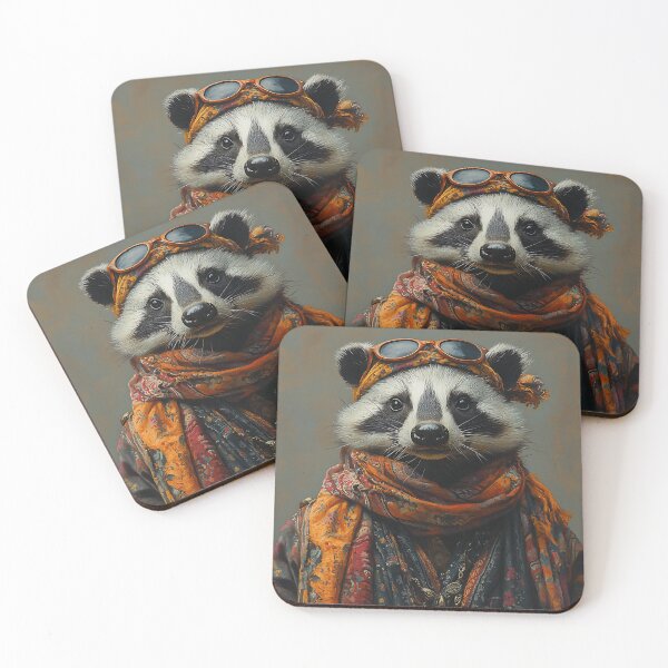 Item preview, Hippie Badger Wearing Sunglasses- Animal Art designed and sold by Chrisjeffries24.