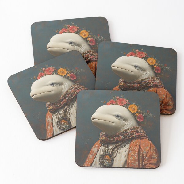 Artikelvorschau, Hippie Beluga Wal - Tierkunst entworfen und verkauft von Chrisjeffries24.