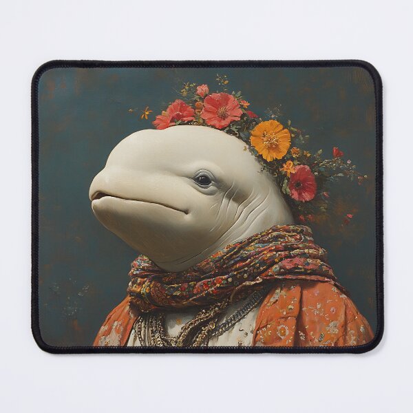 Item preview, Hippie Beluga Whale- Animal Art designed and sold by Chrisjeffries24.