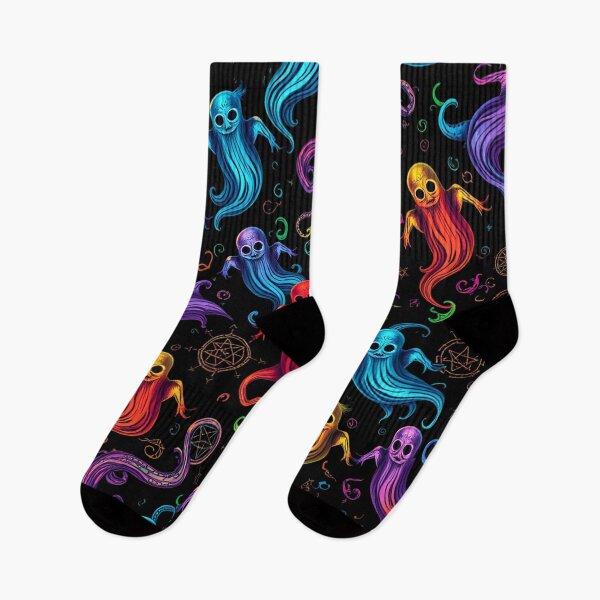 Item preview, Mystic Ghost Pattern – Colorful Spooky Design designed and sold by MysticArtisan.