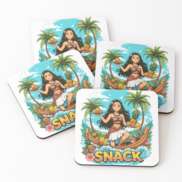 Item preview, “Tropical Snack Adventure | Colorful Island Princess Graphic T-Shirt Design | Ocean Vibes, Hibiscus & Pineapple Art” designed and sold by Lens Light Visuals.
