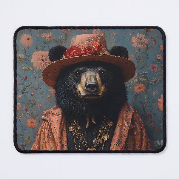 Item preview, Flower Power Hippie Bear - Animal Art designed and sold by Chrisjeffries24.