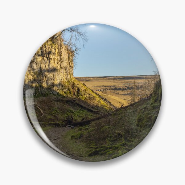 Item preview, Ingleborough, North Yorkshire, UK, moss covered gorge looking towards the sunlit Dales designed and sold by EDHPhotography.