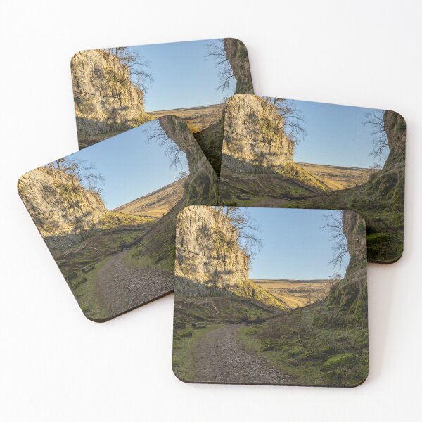 Item preview, Ingleborough, North Yorkshire, UK, moss covered gorge looking towards the sunlit Dales designed and sold by EDHPhotography.