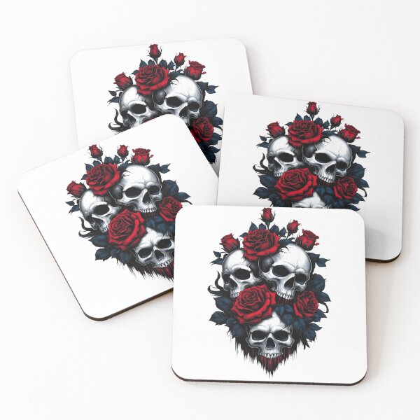 Item preview, Skull and Roses: Gothic Floral Design designed and sold by likeforcode.