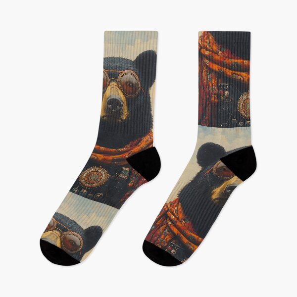 Item preview, Flower Power Hippie Bear - Animal Art designed and sold by Chrisjeffries24.