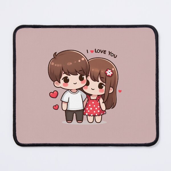 Item preview, Cute Romantic Characters with Hearts Art designed and sold by hobikeyfimartdijital.
