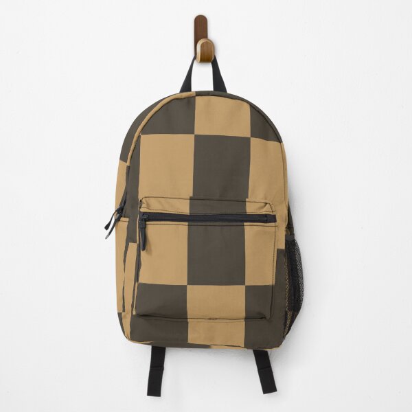 Item preview, Brown and beige geometric pattern with checkered rectangles designed and sold by by-jwp.