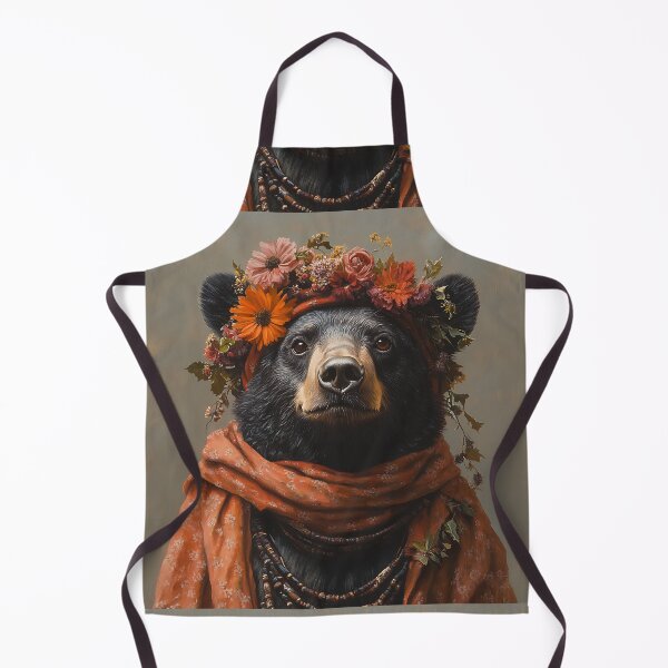 Item preview, Oil Painted Flower Power Hippie Bear - Animal Art designed and sold by Chrisjeffries24.