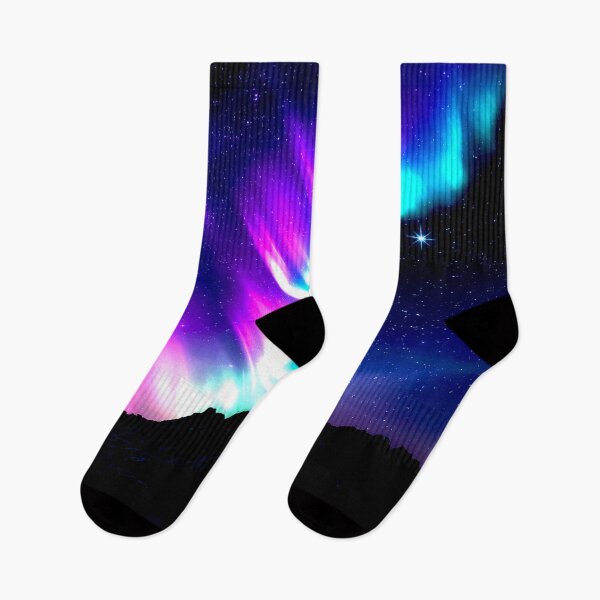 Item preview, Vibrant Aurora Borealis Over Mountain Silhouette designed and sold by Exodoi.