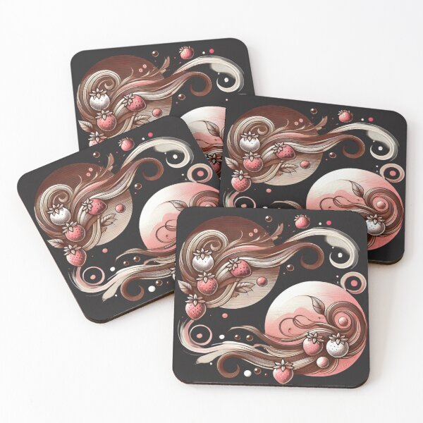 Item preview, Strawberry Swirls Yin-Yang Harmony designed and sold by Desireehaz.