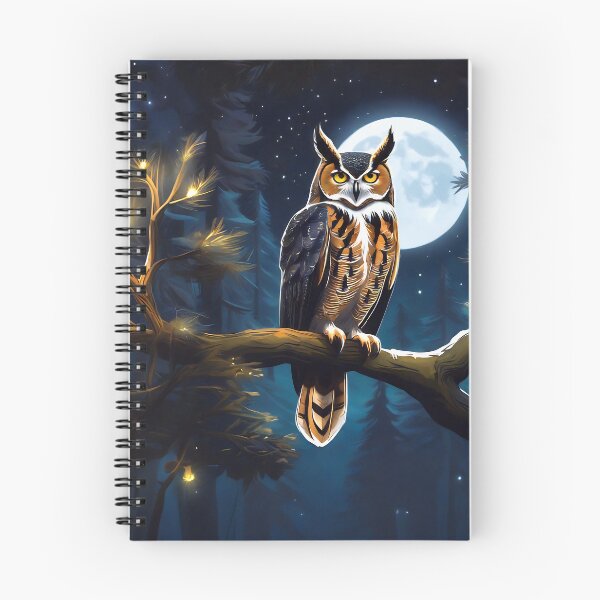 Item preview, Great Horned Owl Basks in the Moonlight designed and sold by Niko Pantele.