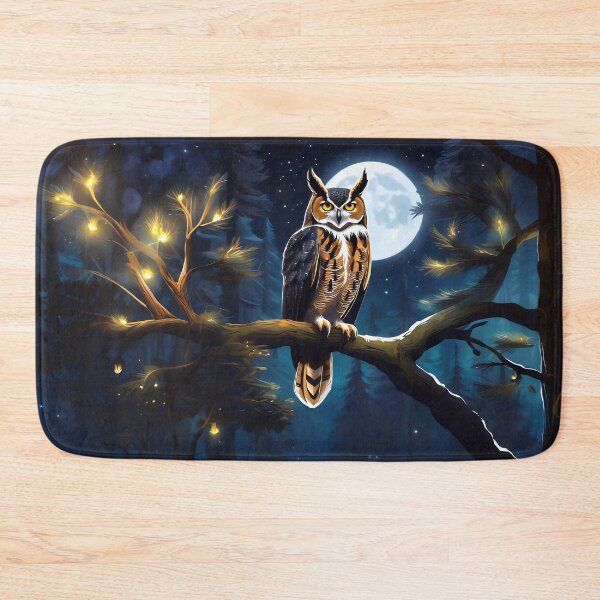 Item preview, Great Horned Owl Basks in the Moonlight designed and sold by Niko Pantele.