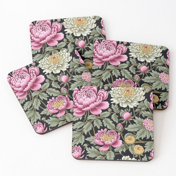 Item preview, Blossom trees with rose, peony, chrysanthemum. Jacobean embroidery style designed and sold by Giuseppe Cammino.