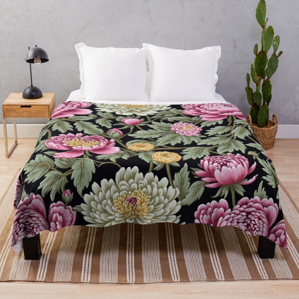 Item preview, Blossom trees with rose, peony, chrysanthemum. Jacobean embroidery style designed and sold by Giuseppe Cammino.