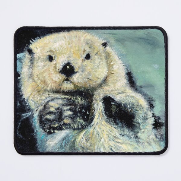 Item preview, Sea otter painting designed and sold by belettelepink.