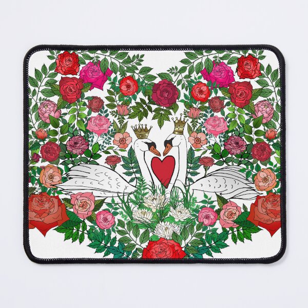 Item preview, Garden of the Swans King and Queen designed and sold by IrishVikingDesigns.
