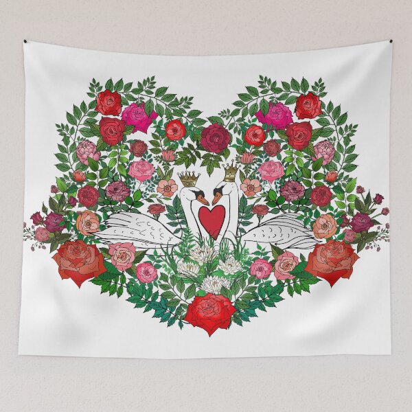 Item preview, Garden of the Swans King and Queen designed and sold by IrishVikingDesigns.