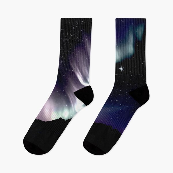 Item preview, Aurora Borealis Over Mountain Silhouette designed and sold by Exodoi.