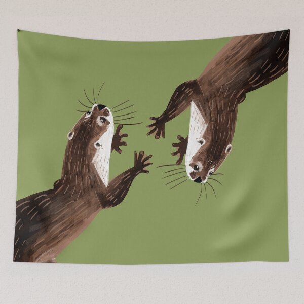 Artikelvorschau, Totem Amblonyx Otter grün entworfen und verkauft von belettelepink.