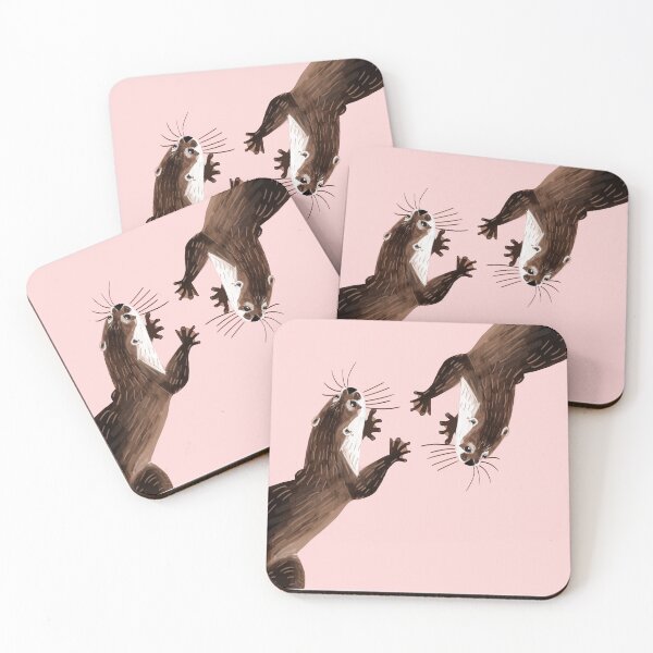Artikelvorschau, Totem Amblonyx Otter rosa entworfen und verkauft von belettelepink.