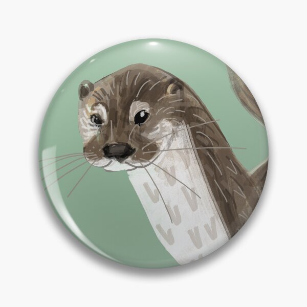 Item preview, Happy Otter (Lutra lutra) designed and sold by belettelepink.