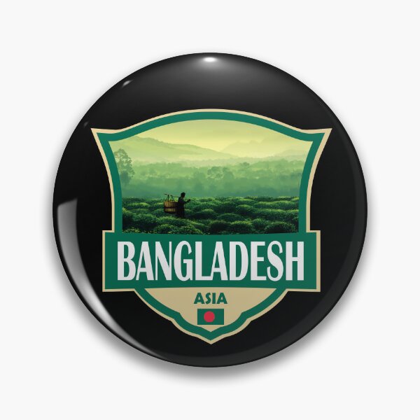 Item preview, Bangladesh Illustration Retro Badge designed and sold by KrisSidDesigns.