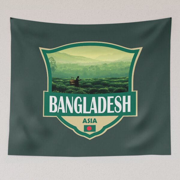 Item preview, Bangladesh Illustration Retro Badge designed and sold by KrisSidDesigns.
