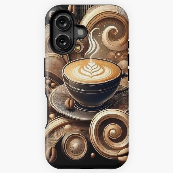 Item preview, Elegant Coffee Art – Latte and Swirls designed and sold by Best-designs-shop.
