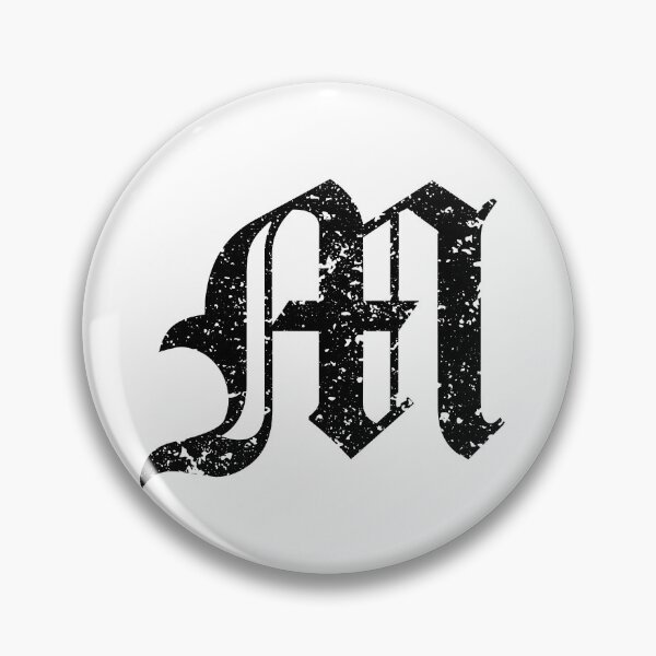 Item preview, Capital Letter M - Eroded / Distressed Gothic Blackletter Script / Old English Font (Black) designed and sold by STUDIO-72.