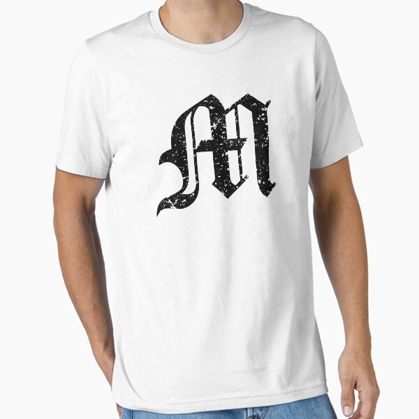 Item preview, Capital Letter M - Eroded / Distressed Gothic Blackletter Script / Old English Font (Black) designed and sold by STUDIO-72.