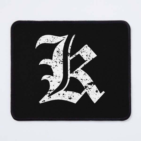 Item preview, Capital Letter K - Eroded / Distressed Gothic Blackletter Script / Old English Font (White) designed and sold by STUDIO-72.