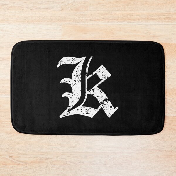Item preview, Capital Letter K - Eroded / Distressed Gothic Blackletter Script / Old English Font (White) designed and sold by STUDIO-72.
