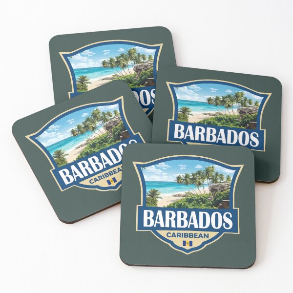 Item preview, Barbados Illustration Retro Badge designed and sold by KrisSidDesigns.