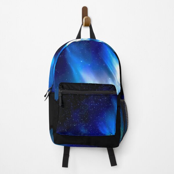 Item preview, Aurora Borealis Over Mountain Silhouette - Blue designed and sold by Exodoi.