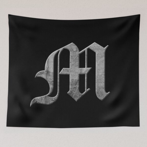 Item preview, Capital Letter M - Worn Stone Effect Gothic Blackletter Script / Old English Font designed and sold by STUDIO-72.